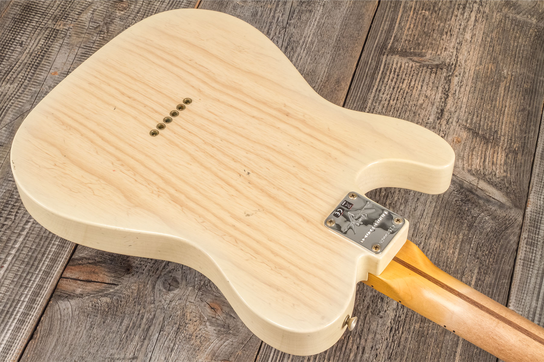 Fender Custom Shop Tele 1955 2s Ht Mn #cz580065 - Journeyman Relic Natural Blonde - Str shape electric guitar - Variation 6