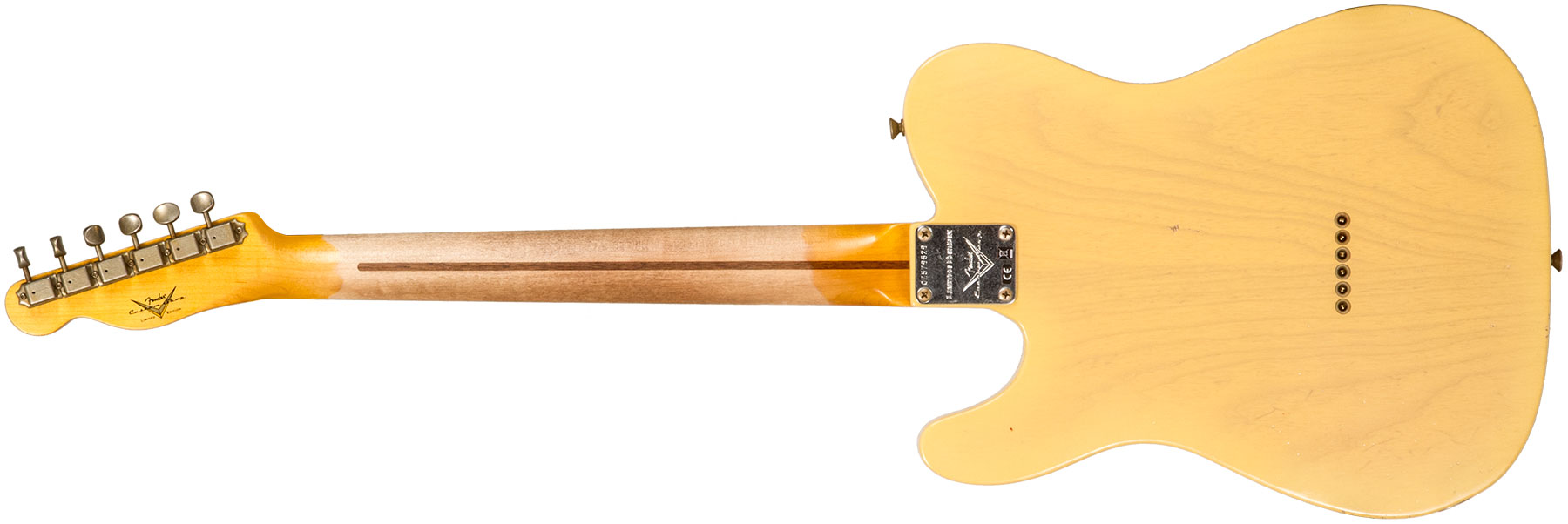 Fender Custom Shop Tele 1955 Ltd 2s Ht Mn #cz579629 - Journeyman Relic Natural Blonde - Tel shape electric guitar - Variation 1