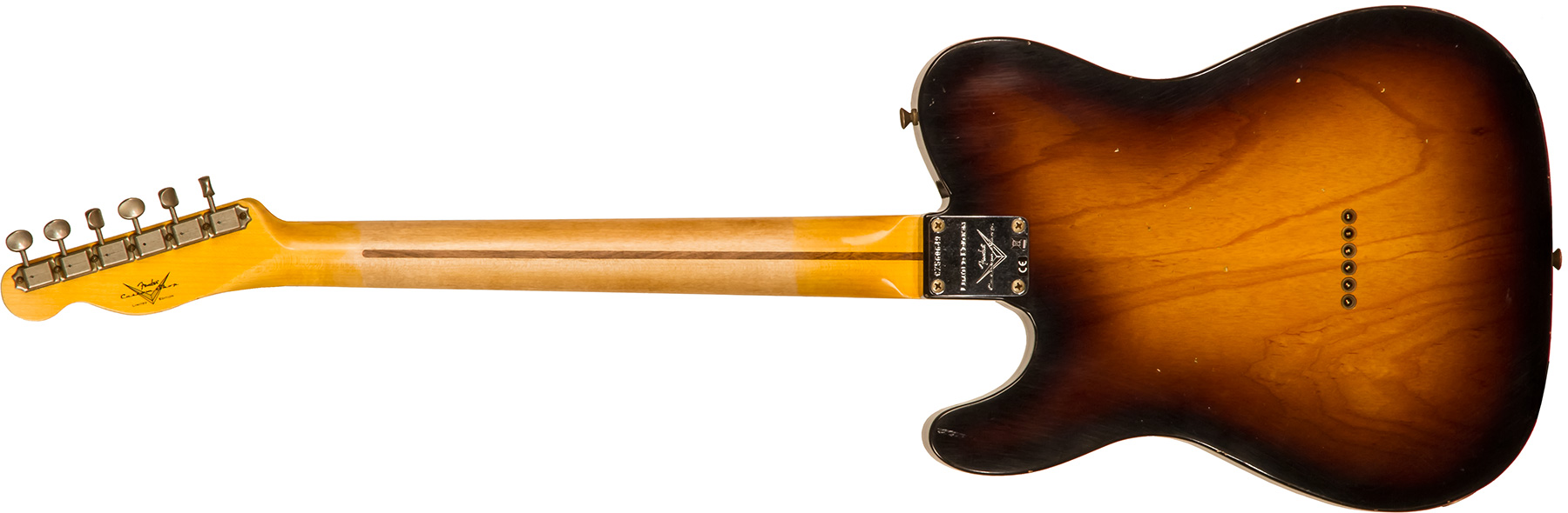 Fender Custom Shop Tele 1955 Ltd 2s Ht Mn #cz560649 - Relic Wide Fade 2-color Sunburst - Tel shape electric guitar - Variation 1