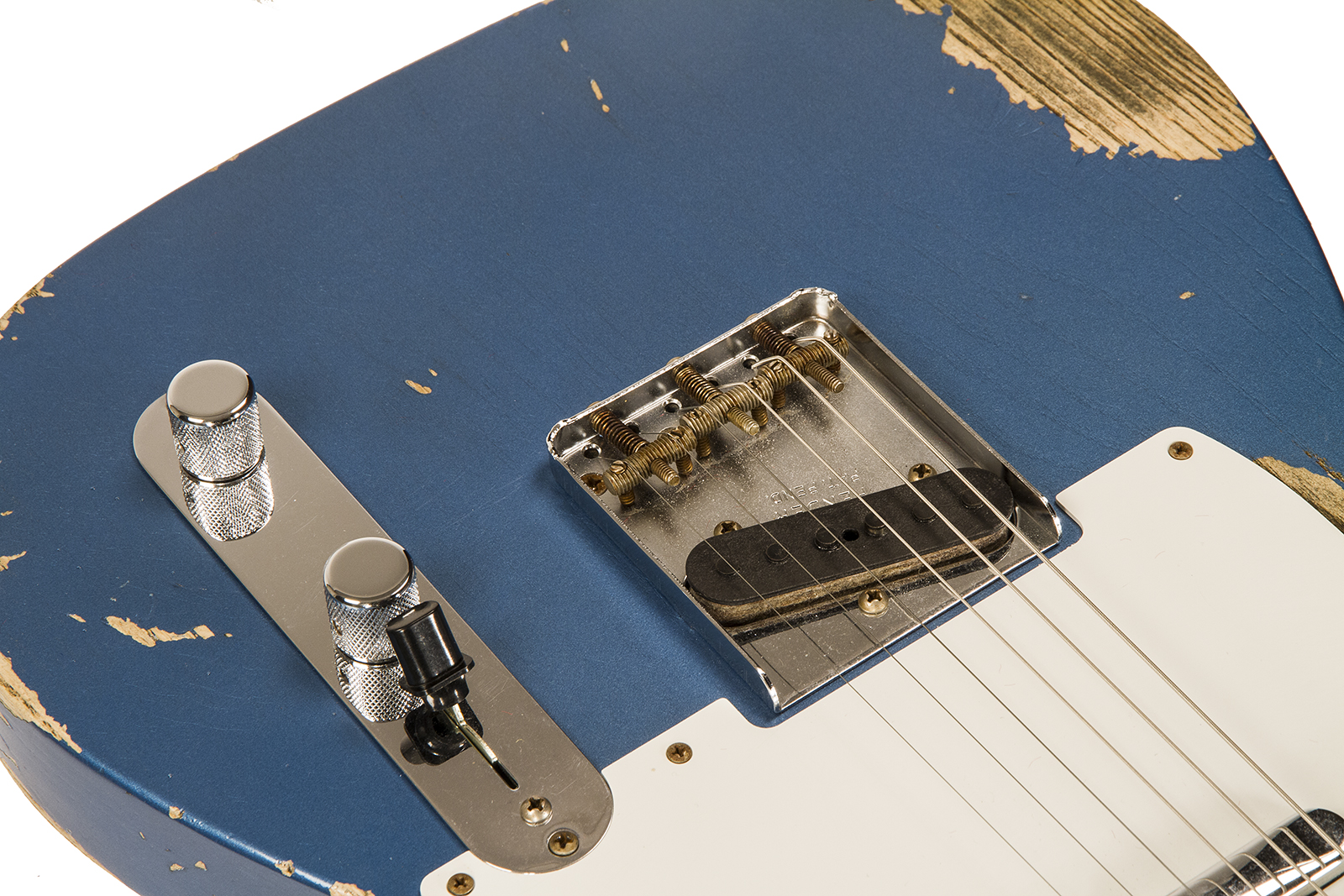 Fender Custom Shop Tele 1958 2s Ht Mn #cz550155 - Heavy Relic Lake Placid Blue - Tel shape electric guitar - Variation 3