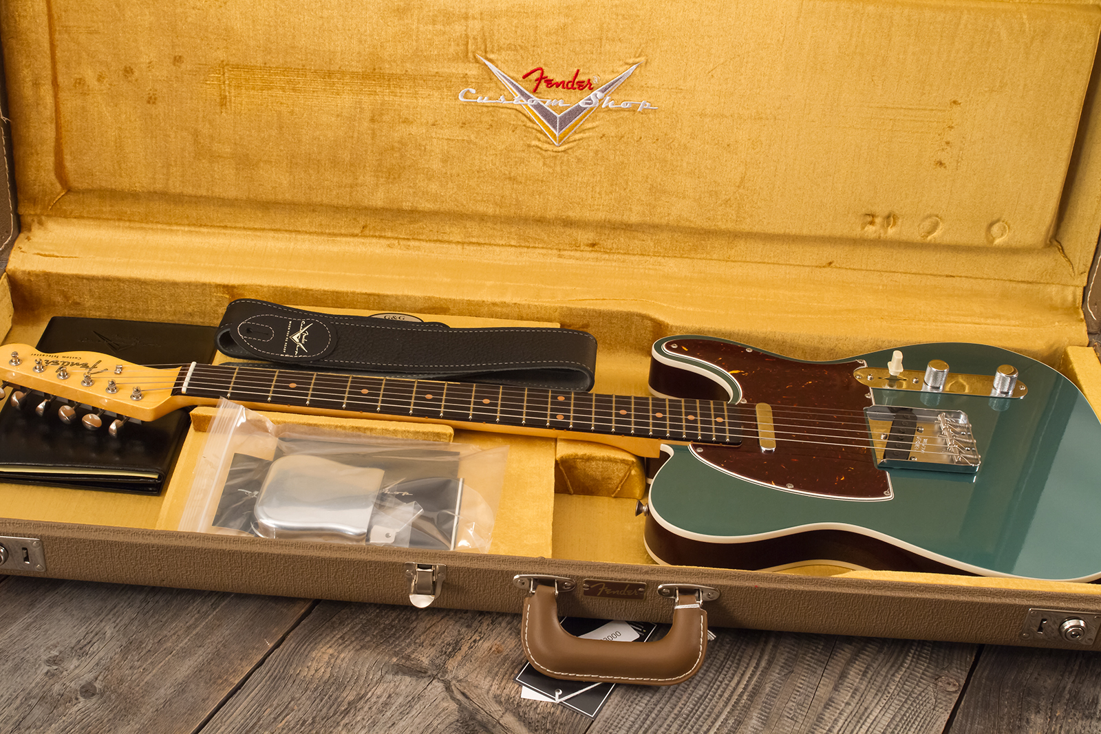Fender Custom Shop Tele 1959 Custom 2s Ht Rw #r146032 - Time Capsule Sherwood Metallic - Tel shape electric guitar - Variation 11