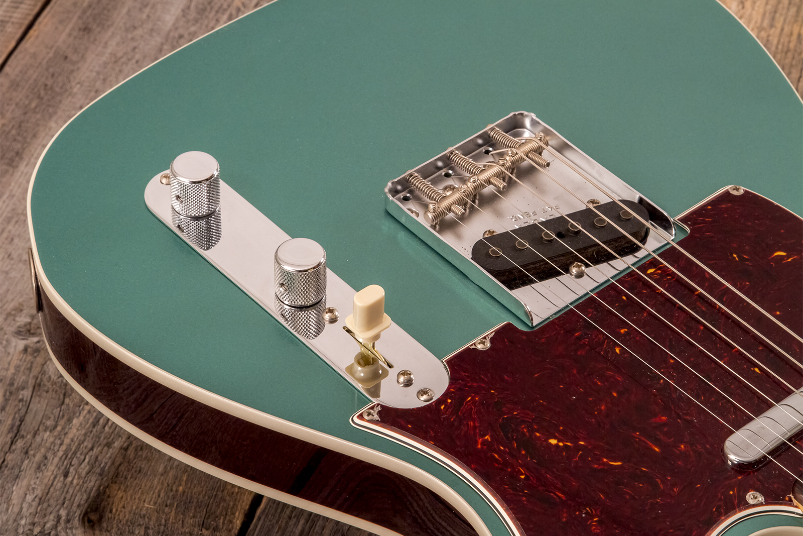 Fender Custom Shop Tele 1959 Custom 2s Ht Rw #r146032 - Time Capsule Sherwood Metallic - Tel shape electric guitar - Variation 3