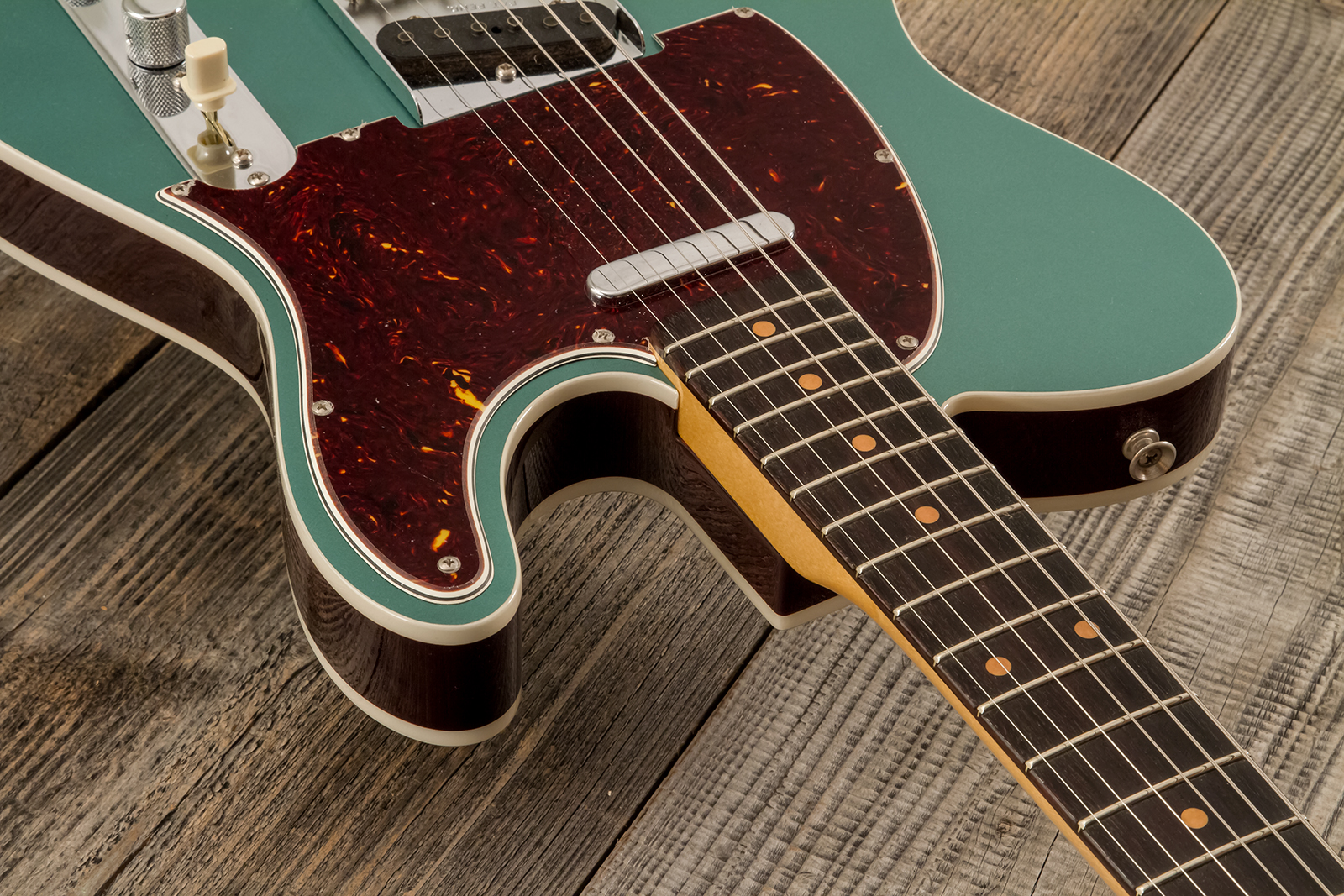 Fender Custom Shop Tele 1959 Custom 2s Ht Rw #r146032 - Time Capsule Sherwood Metallic - Tel shape electric guitar - Variation 4