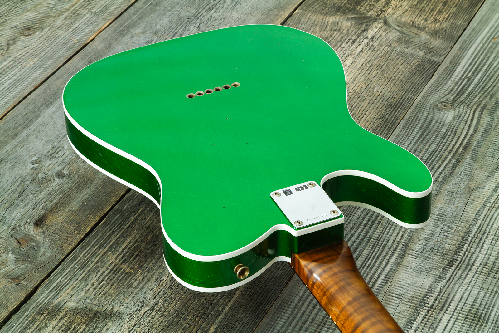 Fender Custom Shop Tele 1959 Vintage Custom 2s Ht Rw #r147917 - Journeyman Relic Candy Green - Tel shape electric guitar - Variation 9