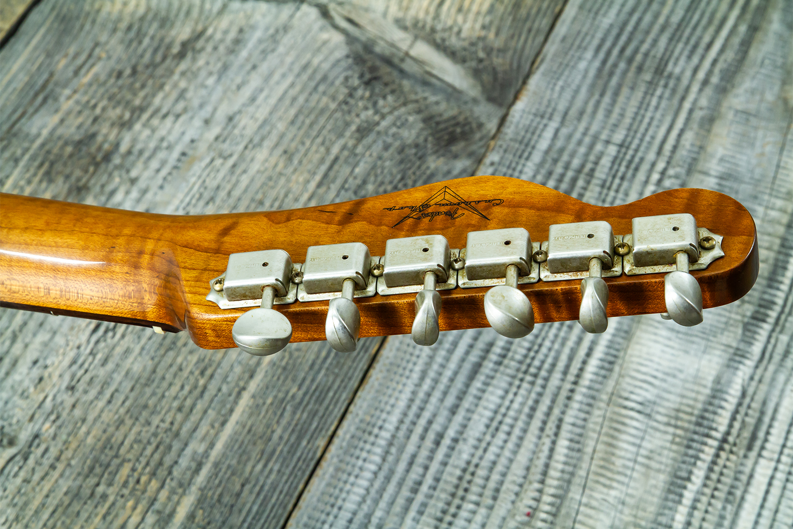 Fender Custom Shop Tele 1959 Vintage Custom 2s Ht Rw #r147917 - Journeyman Relic Candy Green - Tel shape electric guitar - Variation 13