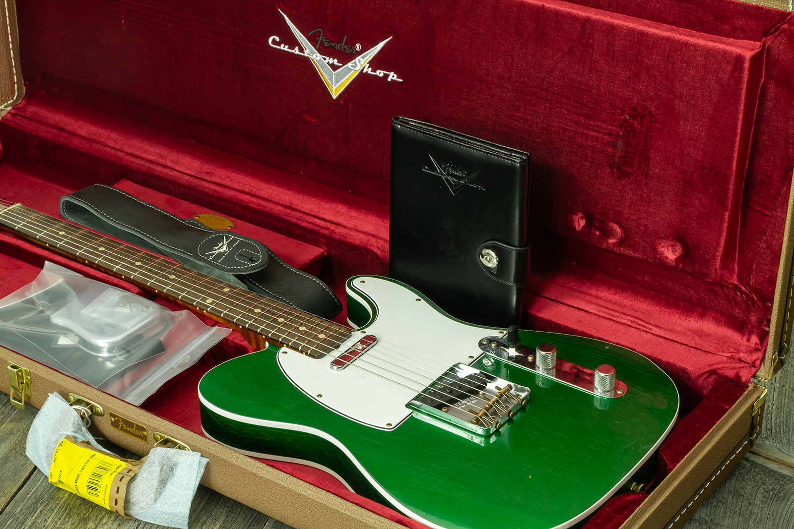 Fender Custom Shop Tele 1959 Vintage Custom 2s Ht Rw #r147917 - Journeyman Relic Candy Green - Tel shape electric guitar - Variation 14