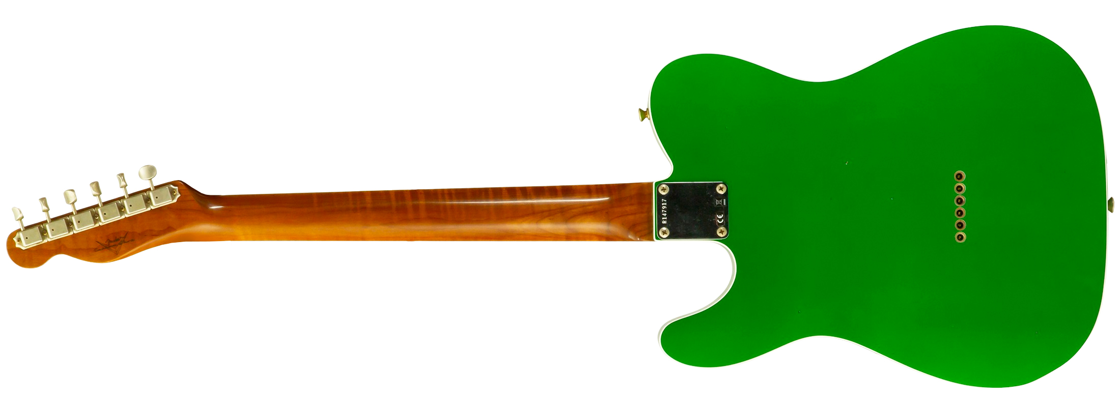 Fender Custom Shop Tele 1959 Vintage Custom 2s Ht Rw #r147917 - Journeyman Relic Candy Green - Tel shape electric guitar - Variation 1