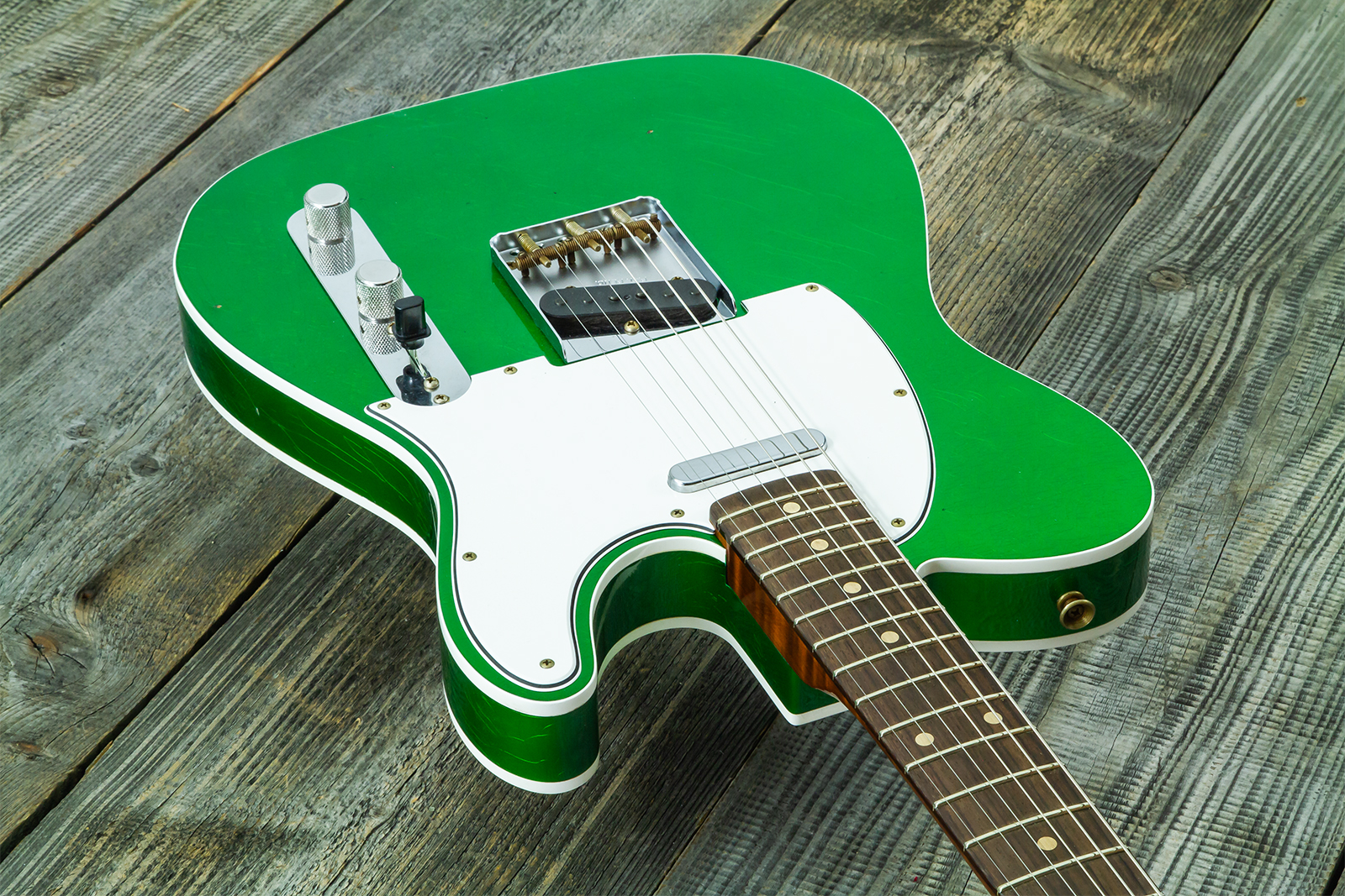 Fender Custom Shop Tele 1959 Vintage Custom 2s Ht Rw #r147917 - Journeyman Relic Candy Green - Tel shape electric guitar - Variation 2