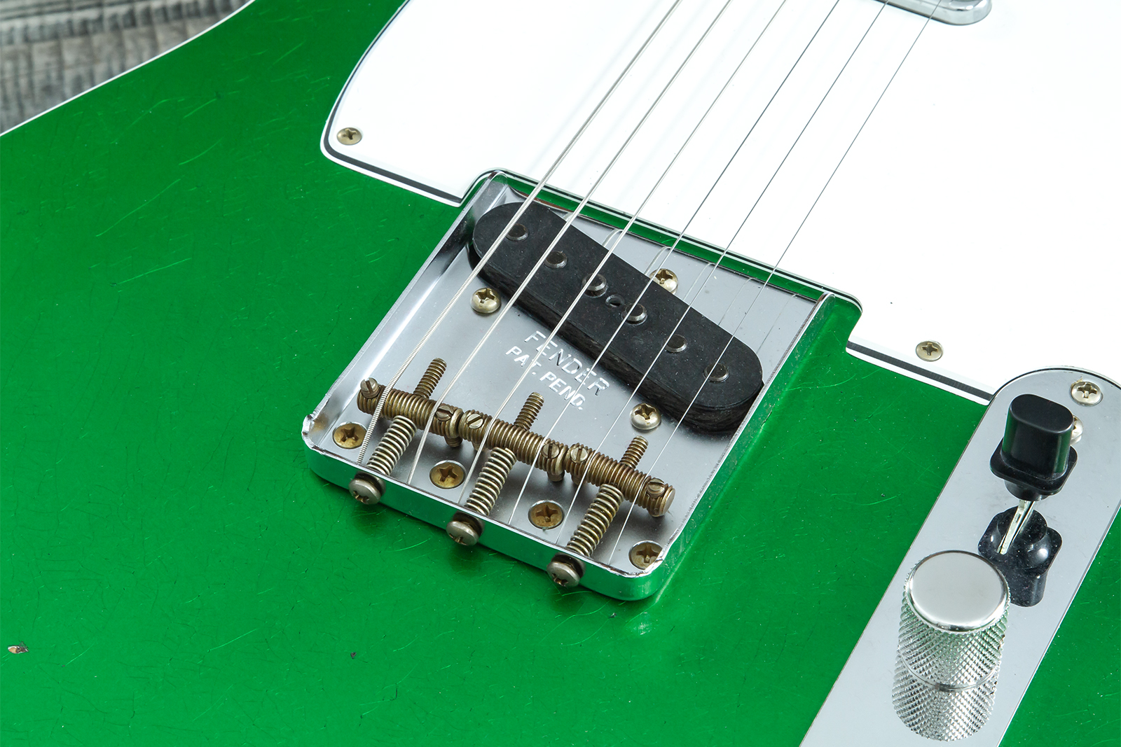 Fender Custom Shop Tele 1959 Vintage Custom 2s Ht Rw #r147917 - Journeyman Relic Candy Green - Tel shape electric guitar - Variation 5