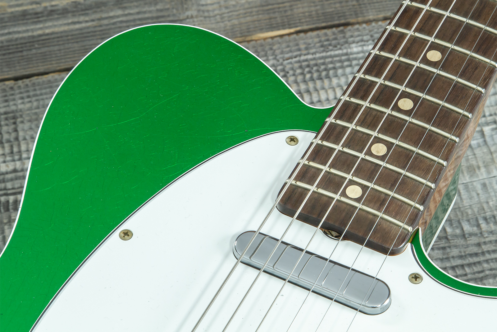 Fender Custom Shop Tele 1959 Vintage Custom 2s Ht Rw #r147917 - Journeyman Relic Candy Green - Tel shape electric guitar - Variation 6