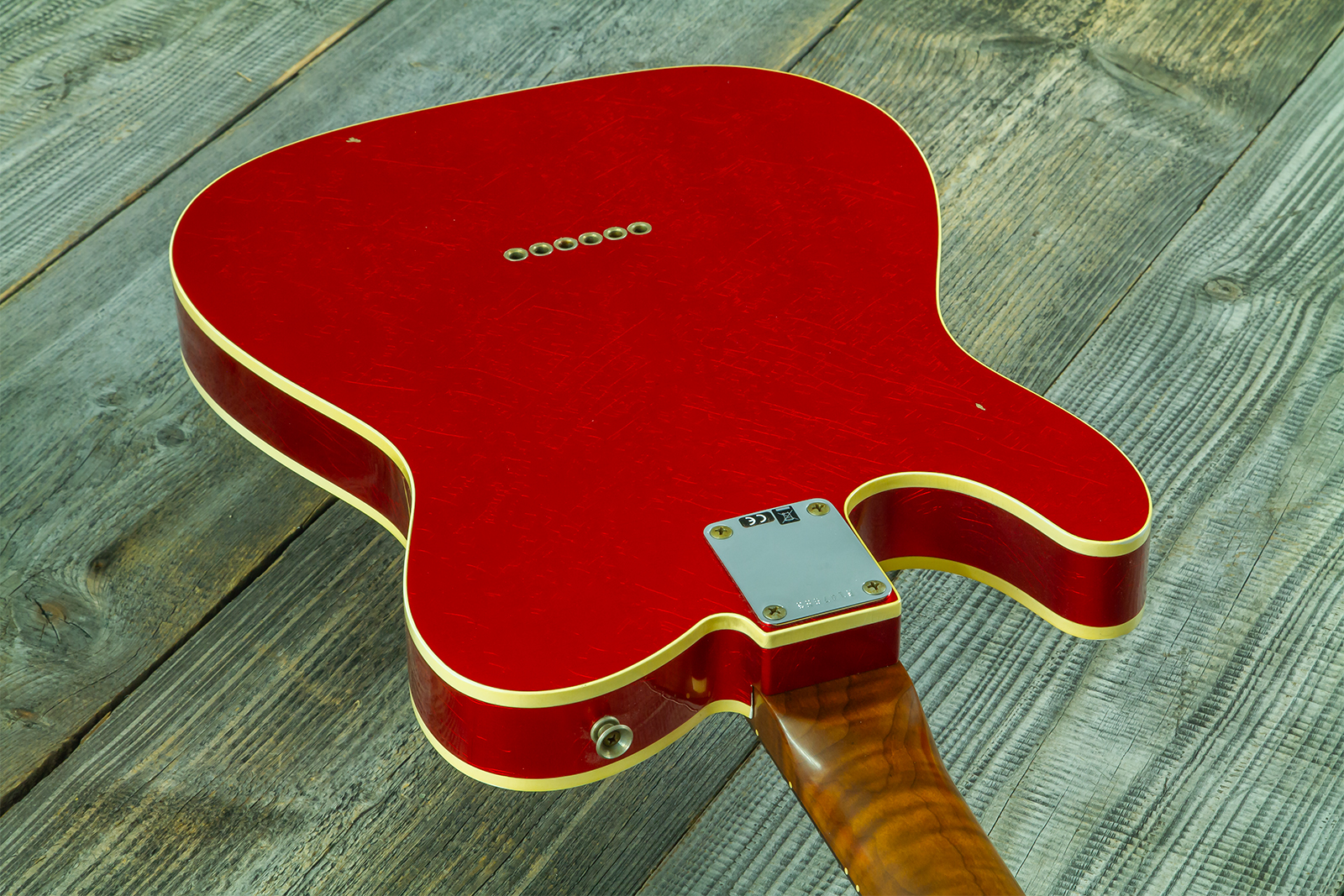 Fender Custom Shop Tele 1959 Vintage Custom 2s Ht Rw #r147953 - Journeyman Relic Candy Apple Red - Tel shape electric guitar - Variation 9