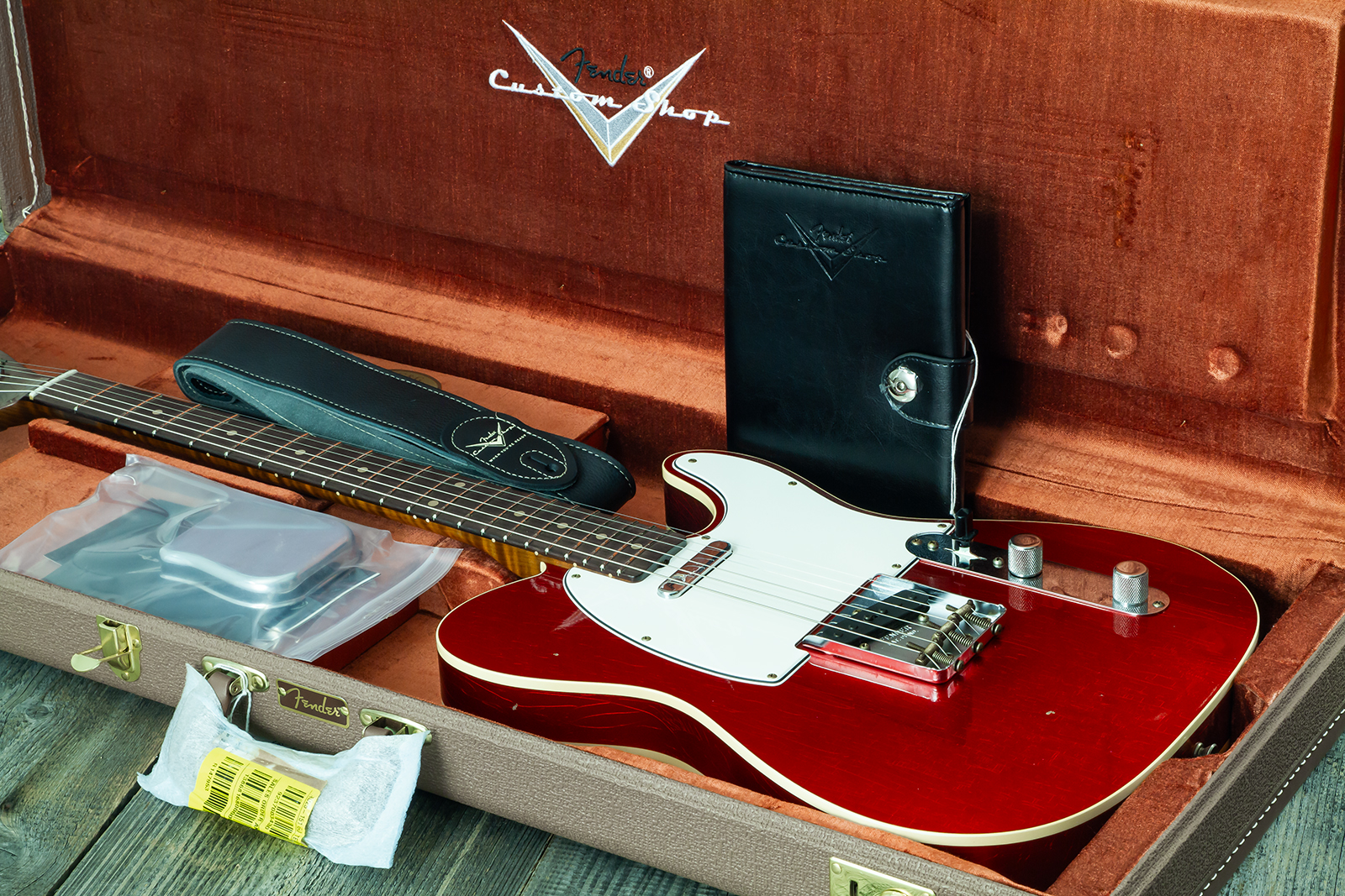 Fender Custom Shop Tele 1959 Vintage Custom 2s Ht Rw #r147953 - Journeyman Relic Candy Apple Red - Tel shape electric guitar - Variation 14