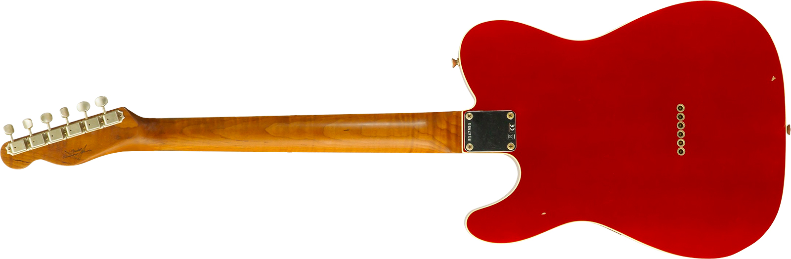 Fender Custom Shop Tele 1959 Vintage Custom 2s Ht Rw #r147953 - Journeyman Relic Candy Apple Red - Tel shape electric guitar - Variation 1