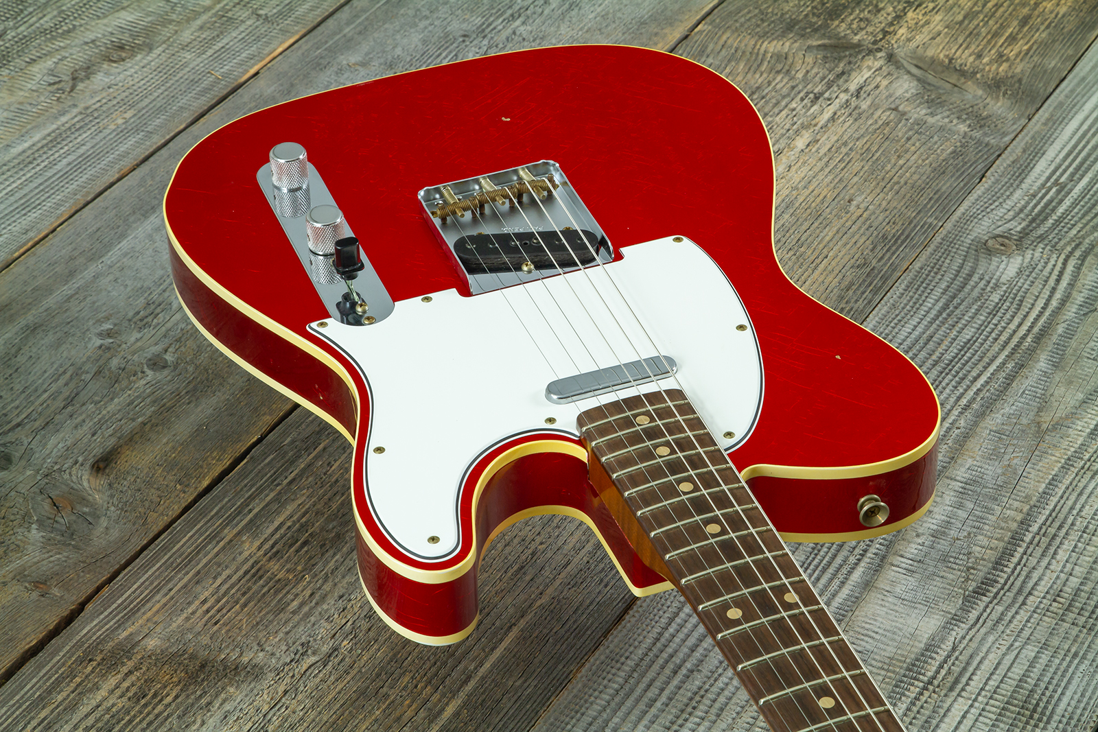 Fender Custom Shop Tele 1959 Vintage Custom 2s Ht Rw #r147953 - Journeyman Relic Candy Apple Red - Tel shape electric guitar - Variation 2