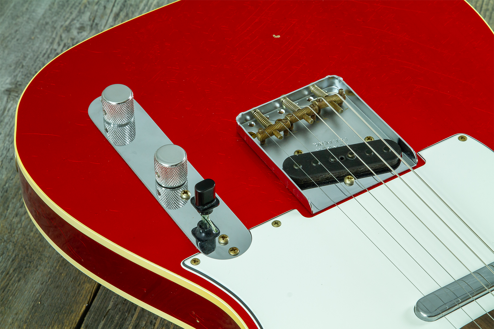 Fender Custom Shop Tele 1959 Vintage Custom 2s Ht Rw #r147953 - Journeyman Relic Candy Apple Red - Tel shape electric guitar - Variation 3