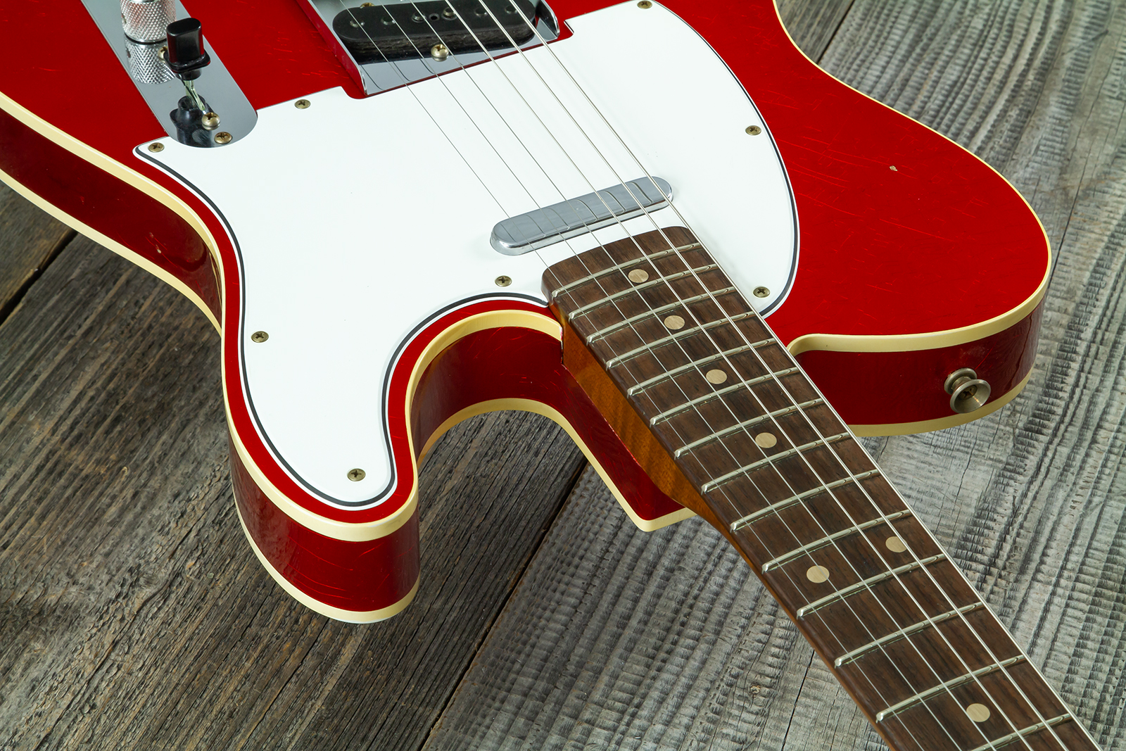 Fender Custom Shop Tele 1959 Vintage Custom 2s Ht Rw #r147953 - Journeyman Relic Candy Apple Red - Tel shape electric guitar - Variation 4