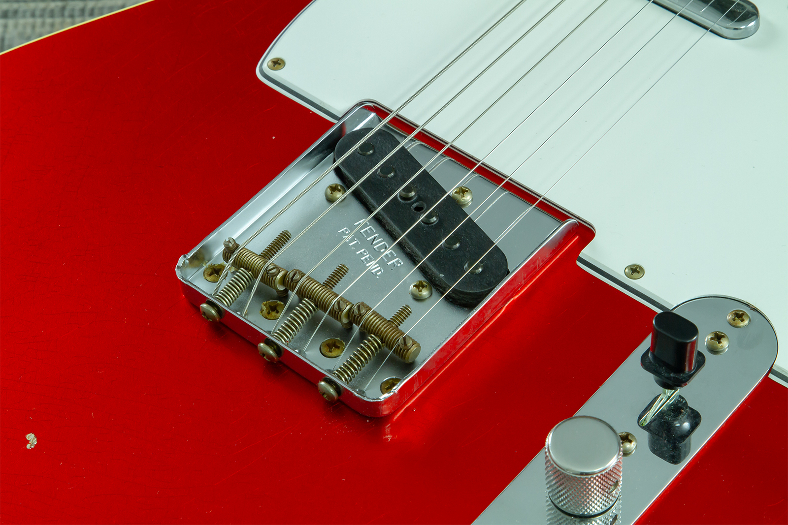 Fender Custom Shop Tele 1959 Vintage Custom 2s Ht Rw #r147953 - Journeyman Relic Candy Apple Red - Tel shape electric guitar - Variation 5