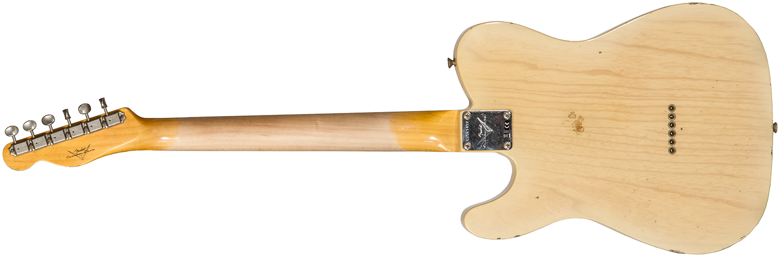 Fender Custom Shop Tele 1960 2s Ht Rw #cz569492 - Relic Natural Blonde - Tel shape electric guitar - Variation 1