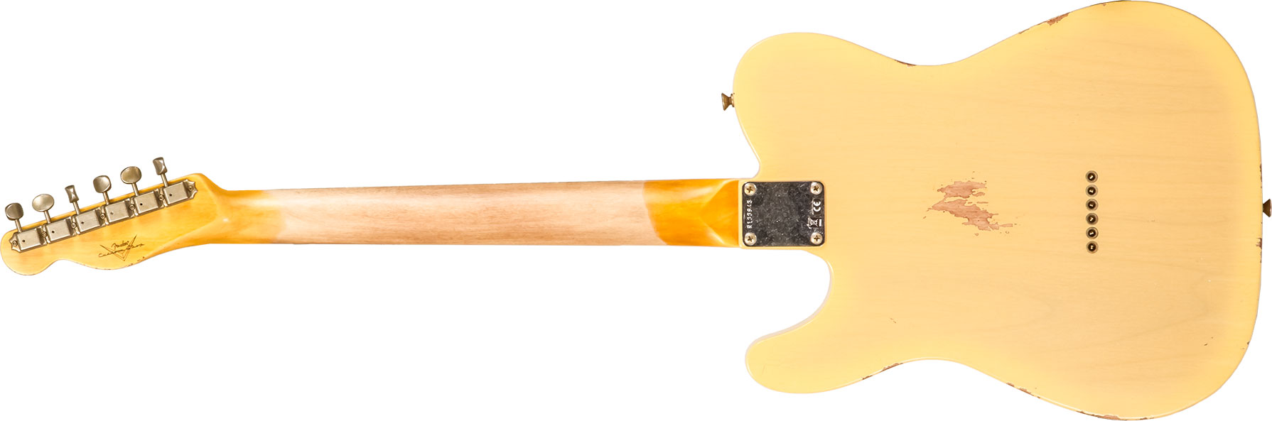 Fender Custom Shop Tele 1960 2s Ht Rw #r133843 - Relic Natural Blonde - Tel shape electric guitar - Variation 1