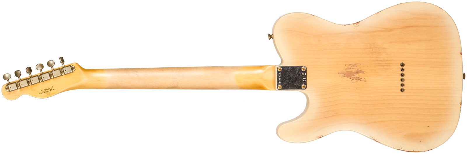 Fender Custom Shop Tele 1960 2s Ht Rw #r135928 - Relic Natural Blonde - Tel shape electric guitar - Variation 1