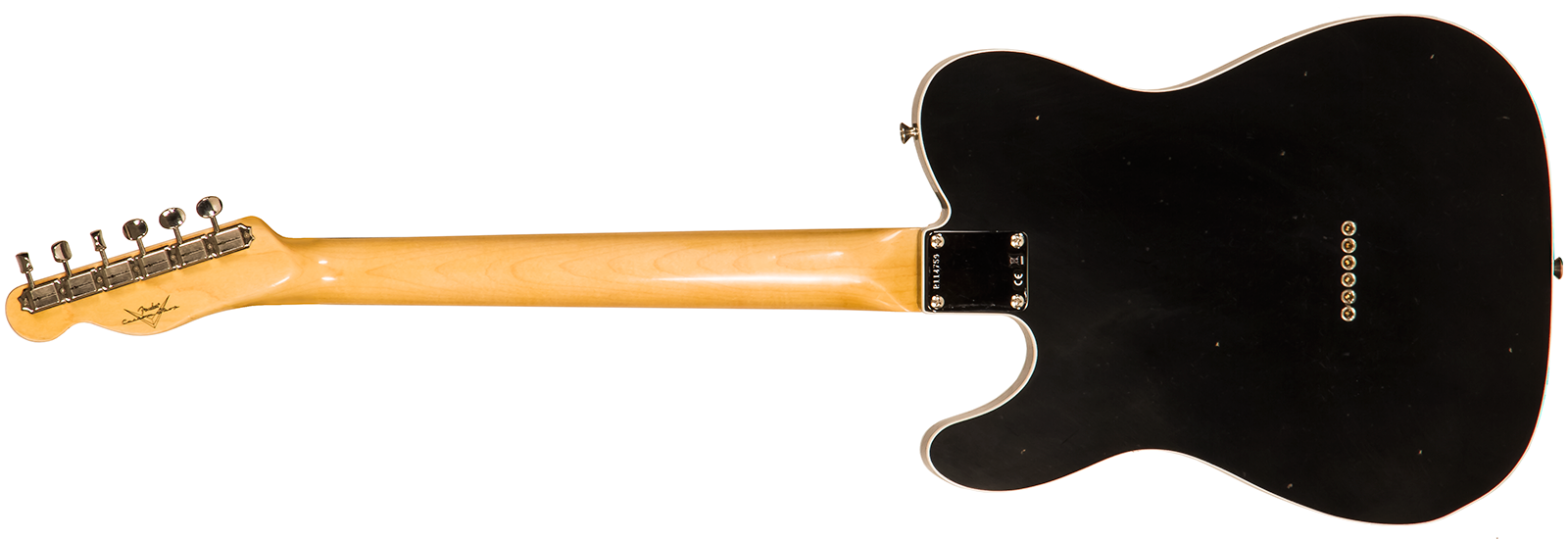 Fender Custom Shop Tele 1960 2s Ht Rw #r114759 - Journeyman Relic Black - Tel shape electric guitar - Variation 1