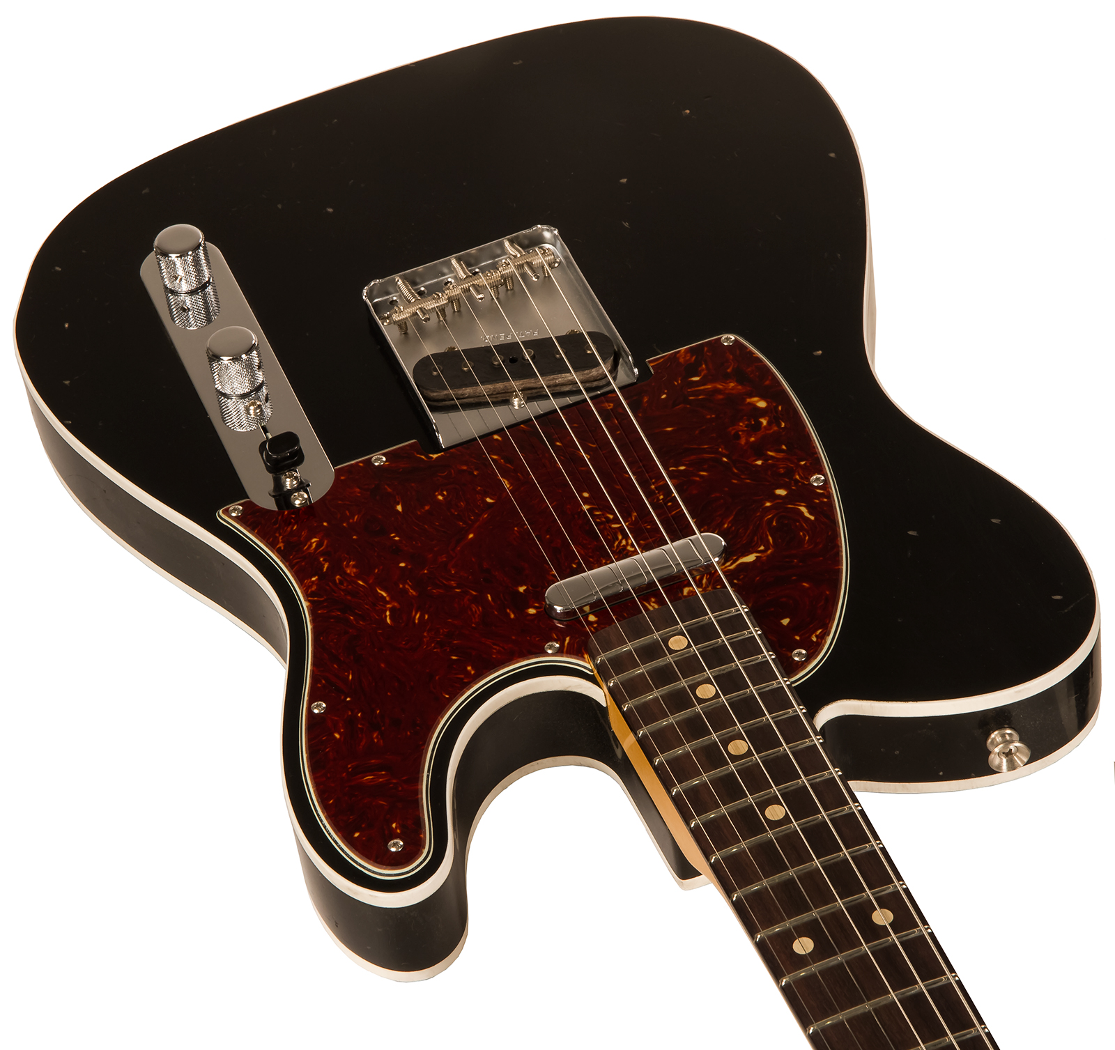 Fender Custom Shop Tele 1960 2s Ht Rw #r114759 - Journeyman Relic Black - Tel shape electric guitar - Variation 2