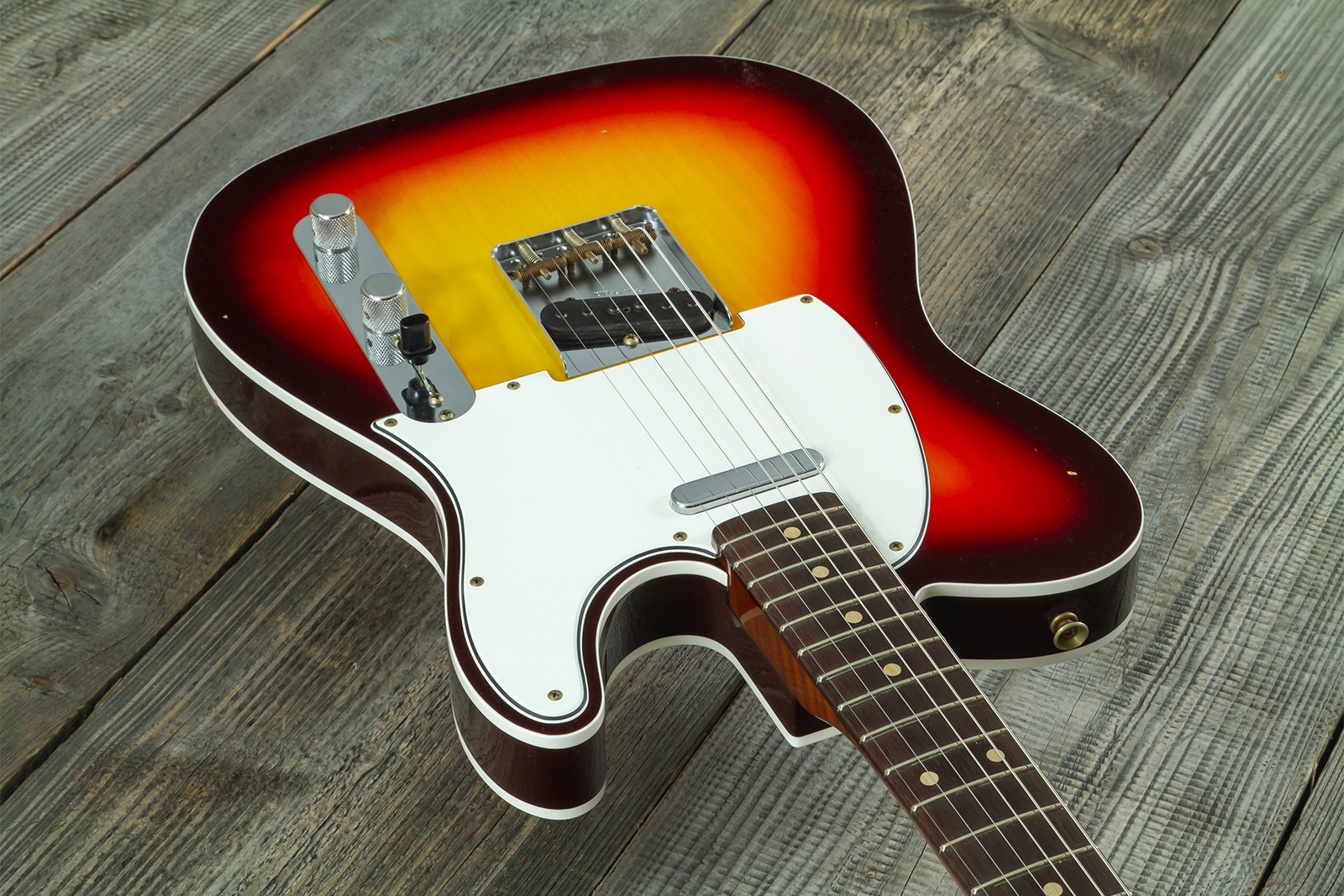 Fender Custom Shop Tele 1960 Vintage Custom 2s Ht Rw #r147862 - Journeyman Relic 3-color Sunburst - Tel shape electric guitar - Variation 2