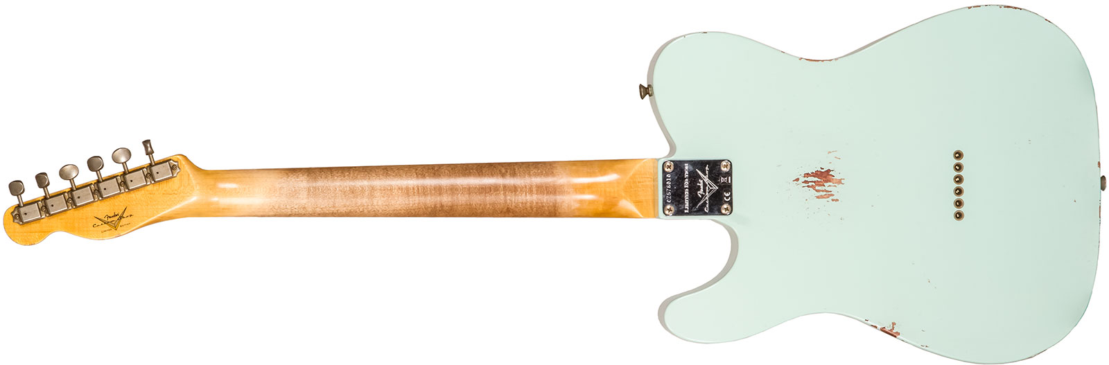 Fender Custom Shop Tele 1961 2s Ht Rw #cz576010 - Relic Aged Surf Green - Tel shape electric guitar - Variation 1