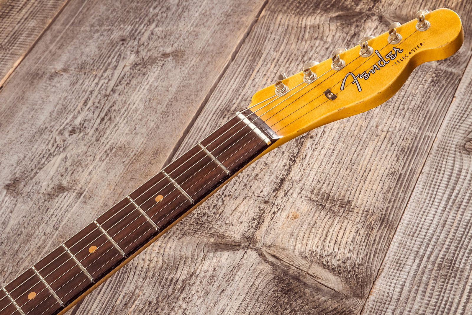 Fender Custom Shop Tele 1961 2s Ht Rw #cz576010 - Relic Aged Surf Green - Tel shape electric guitar - Variation 8