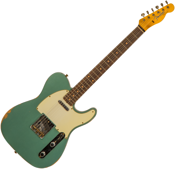 Solid body electric guitar Fender Custom Shop 1961 Telecaster #CZ558789 - Relic sherwood green metallic