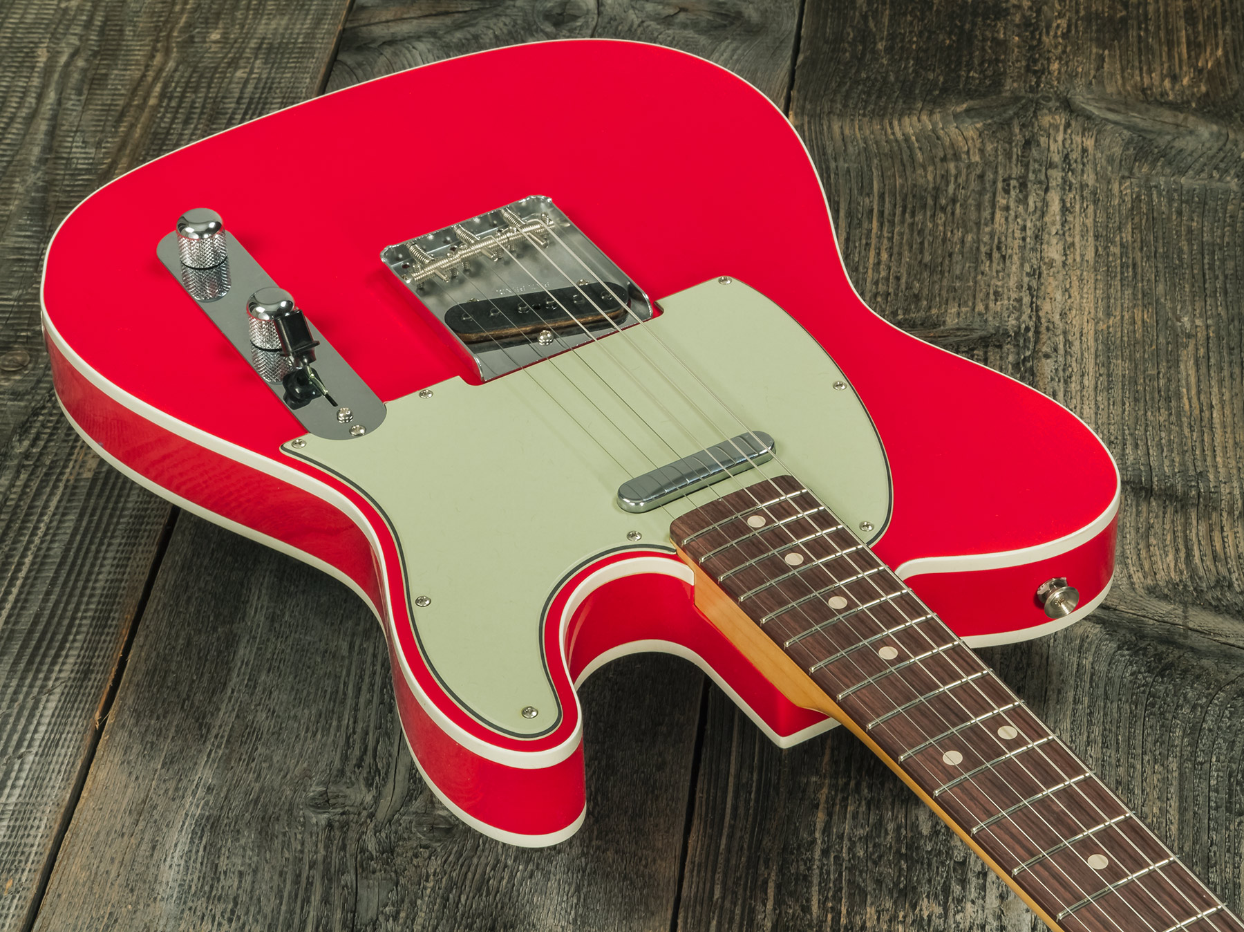 Fender Custom Shop Tele 1963 2s Ht Rw #r127693 - Closet Classic Fiesta Red - Tel shape electric guitar - Variation 2