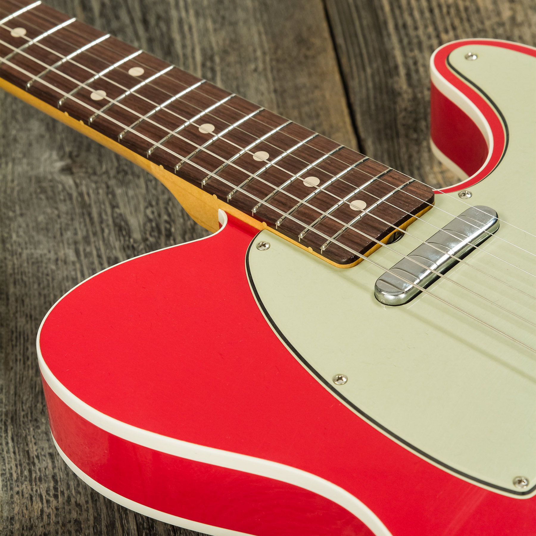 Fender Custom Shop Tele 1963 2s Ht Rw #r127693 - Closet Classic Fiesta Red - Tel shape electric guitar - Variation 6
