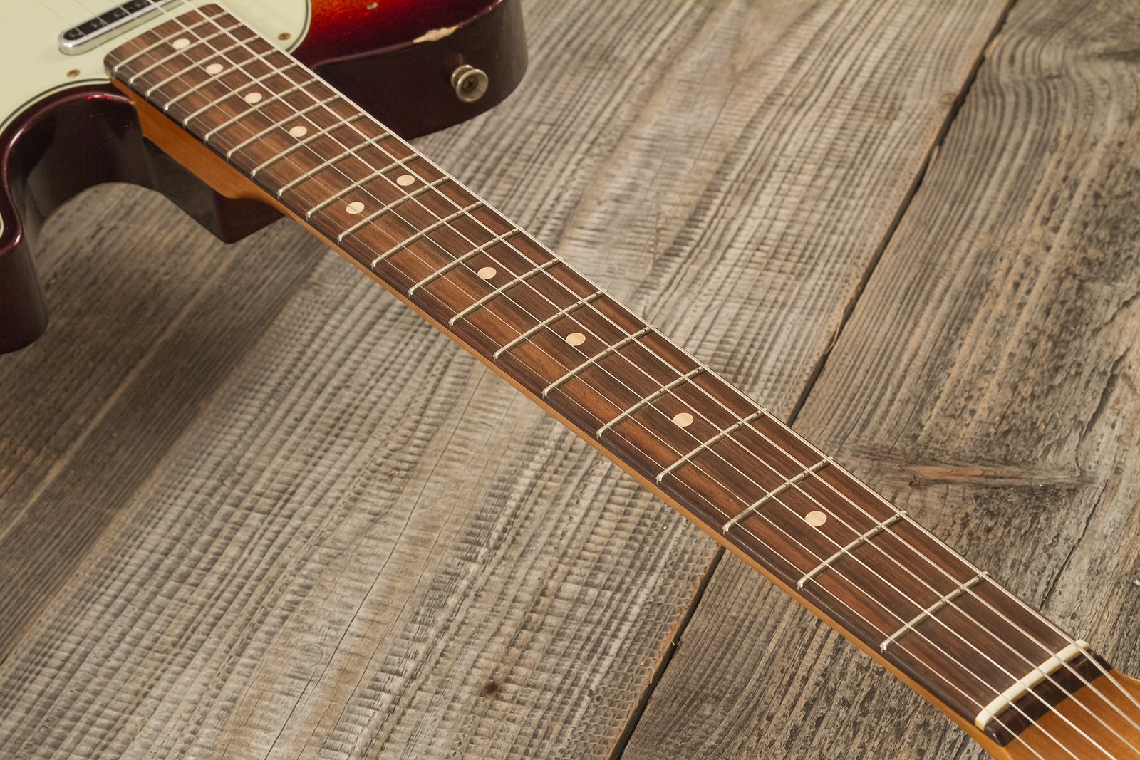 Fender Custom Shop Tele 1963 2s Ht Rw #r141275 - Heavy Relic Sparkle 3-color Sunburst - Tel shape electric guitar - Variation 7