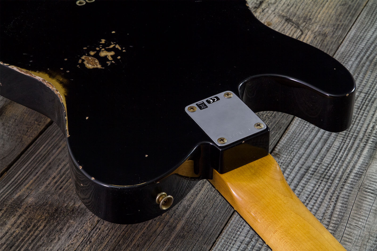 Fender Custom Shop Tele 1963 2s Ht Rw #r143447 - Black Over Hle Gold - Tel shape electric guitar - Variation 9
