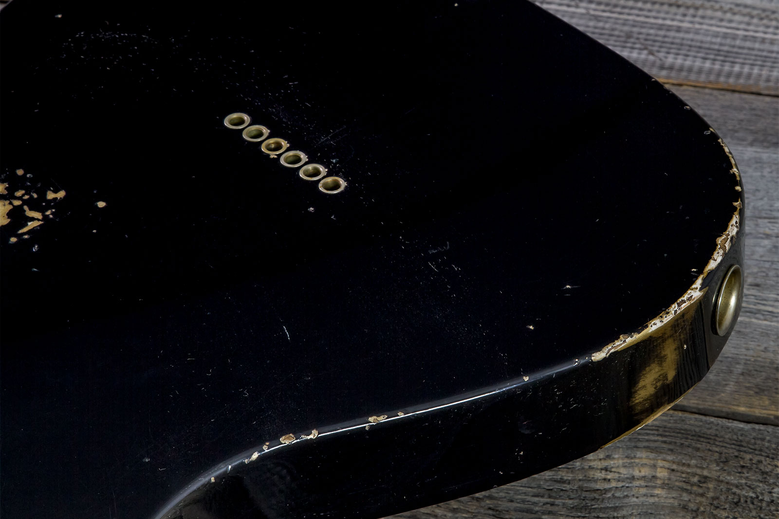 Fender Custom Shop Tele 1963 2s Ht Rw #r143447 - Black Over Hle Gold - Tel shape electric guitar - Variation 7