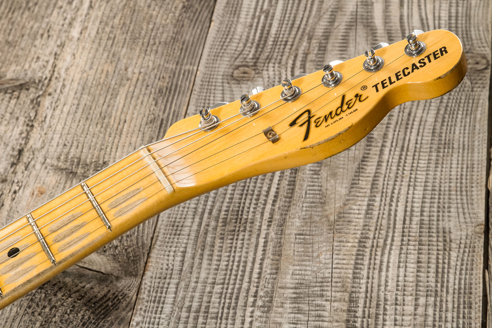 Fender Custom Shop Tele 1968 2s Ht Mn #r123298 - Relic Aged Natural - Tel shape electric guitar - Variation 9