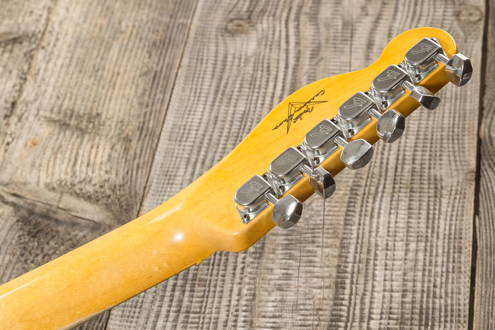 Fender Custom Shop Tele 1968 2s Ht Mn #r123298 - Relic Aged Natural - Tel shape electric guitar - Variation 10