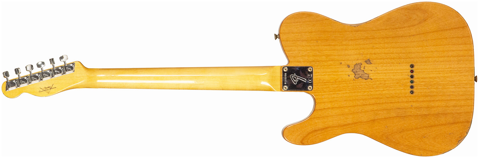 Fender Custom Shop Tele 1968 2s Ht Mn #r123298 - Relic Aged Natural - Tel shape electric guitar - Variation 1