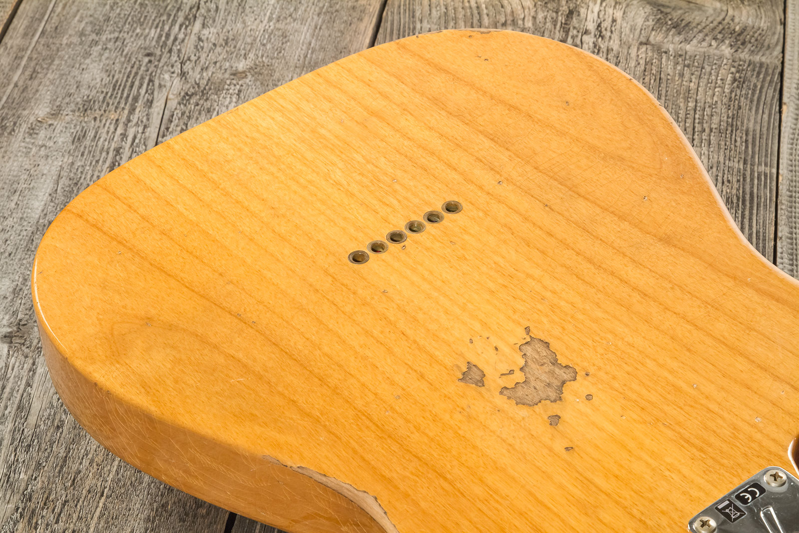 Fender Custom Shop Tele 1968 2s Ht Mn #r123298 - Relic Aged Natural - Tel shape electric guitar - Variation 6
