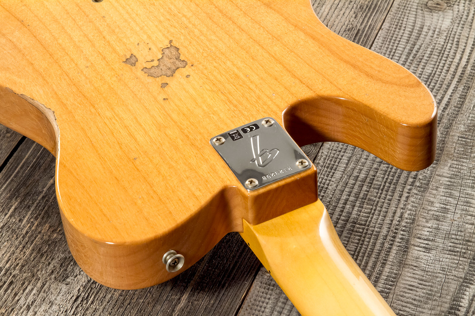 Fender Custom Shop Tele 1968 2s Ht Mn #r123298 - Relic Aged Natural - Tel shape electric guitar - Variation 7