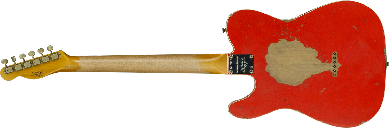 Fender Custom Shop Tele Custom 1960 2s Ht Rw #cz579562 - Heavy Relic Tahitian Coral O. 3-color Sunburst - Tel shape electric guitar - Variation 2