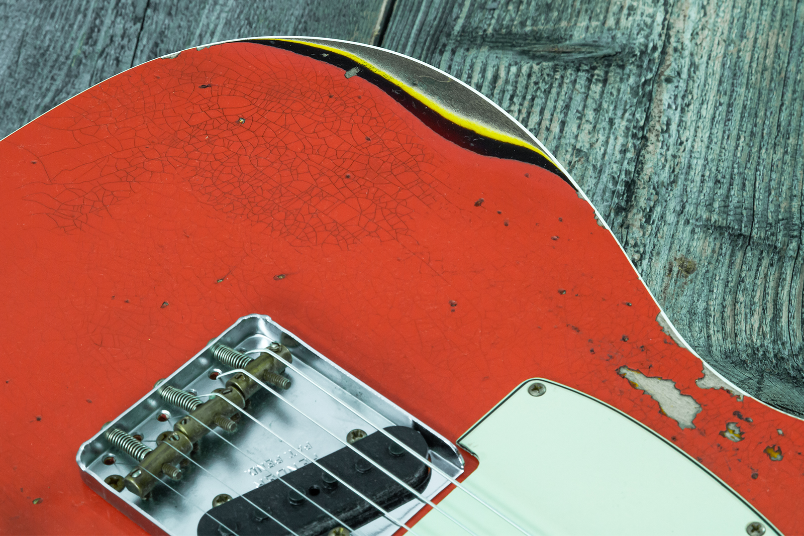 Fender Custom Shop Tele Custom 1960 2s Ht Rw #cz579562 - Heavy Relic Tahitian Coral O. 3-color Sunburst - Tel shape electric guitar - Variation 4