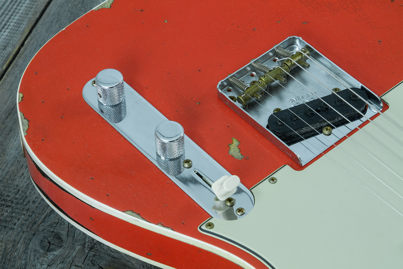 Fender Custom Shop Tele Custom 1960 2s Ht Rw #cz579562 - Heavy Relic Tahitian Coral O. 3-color Sunburst - Tel shape electric guitar - Variation 5