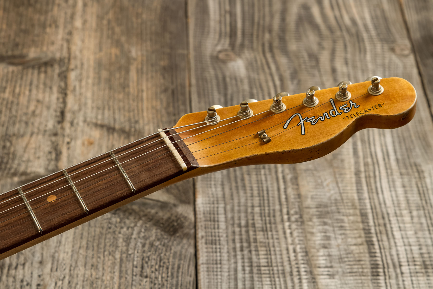Fender Custom Shop Tele Custom 1960 2s Ht Rw #cz579606 - Heavy Relic Lake Placid Blue O. 3-color Sunburst - Tel shape electric guitar - Variation 9