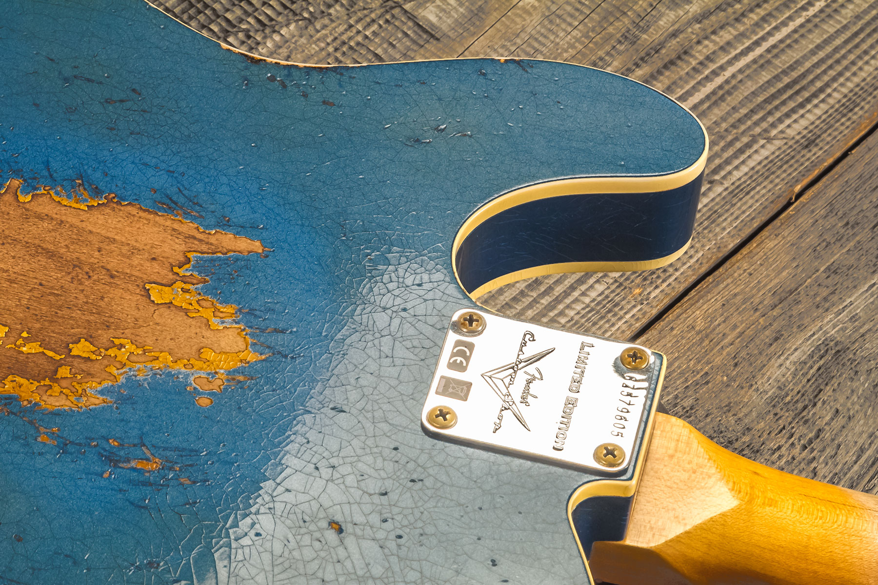 Fender Custom Shop Tele Custom 1960 2s Ht Rw #cz579606 - Heavy Relic Lake Placid Blue O. 3-color Sunburst - Tel shape electric guitar - Variation 8