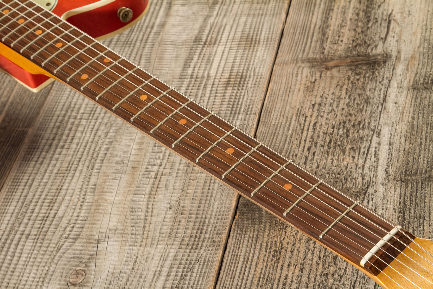 Fender Custom Shop Tele Custom 1960 2s Ht Rw - Heavy Relic Tahitian Coral O. 3-color Sunburst - Tel shape electric guitar - Variation 6