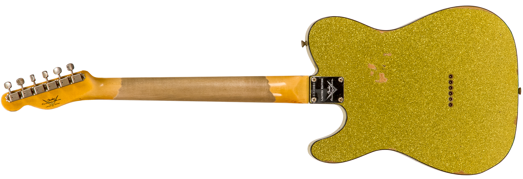Fender Custom Shop Tele Custom 1963 2020 Ltd Rw #cz545983 - Relic Chartreuse Sparkle - Tel shape electric guitar - Variation 1