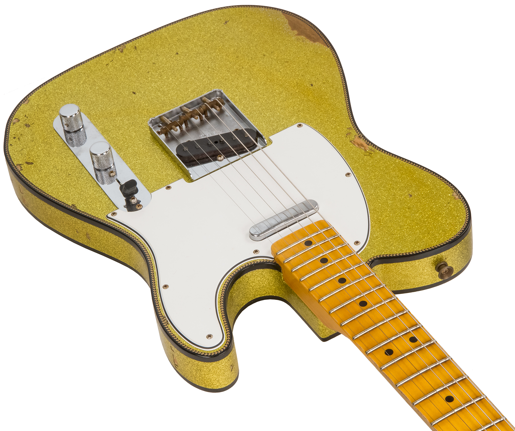 Fender Custom Shop Tele Custom 1963 2020 Ltd Rw #cz545983 - Relic Chartreuse Sparkle - Tel shape electric guitar - Variation 2