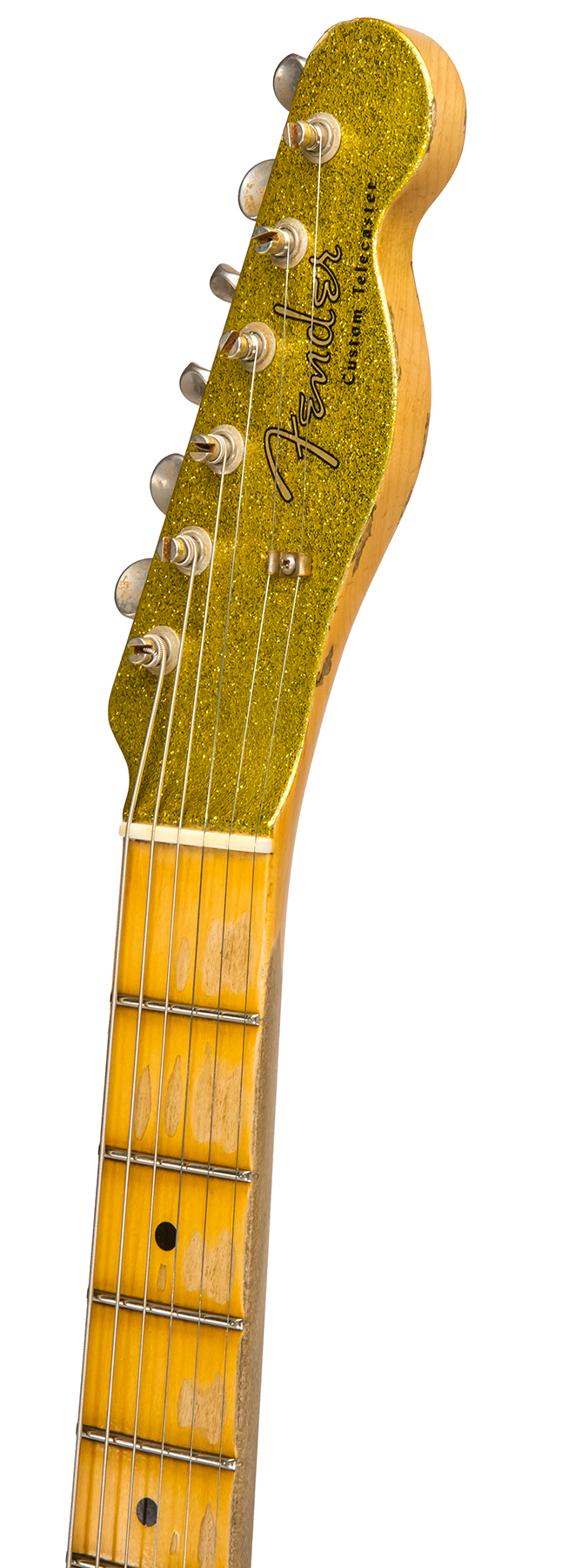 Fender Custom Shop Tele Custom 1963 2020 Ltd Rw #cz545983 - Relic Chartreuse Sparkle - Tel shape electric guitar - Variation 4