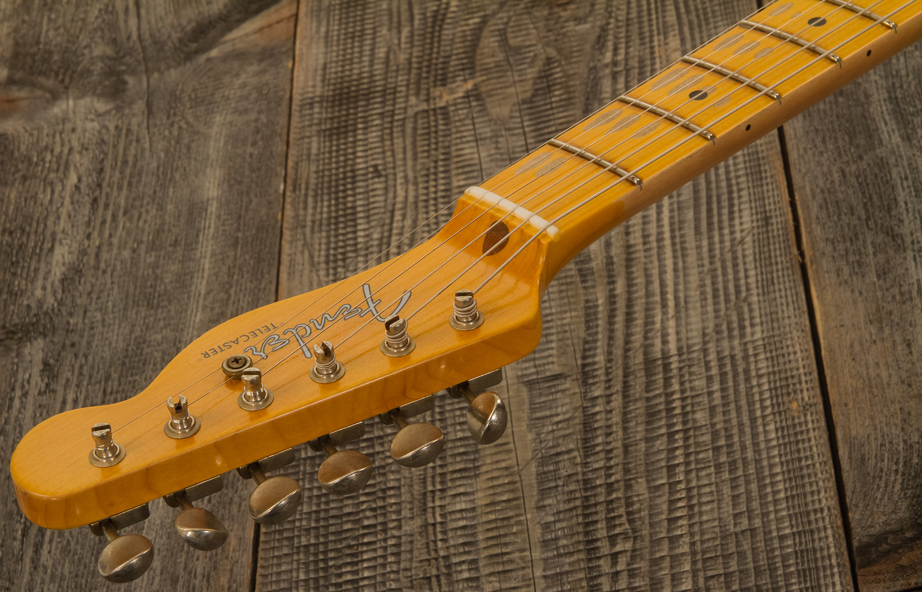 Fender Custom Shop Tele Custom Tomatillo 2s Ht Mn #r110879 - Relic Lake Placid Blue - Tel shape electric guitar - Variation 9